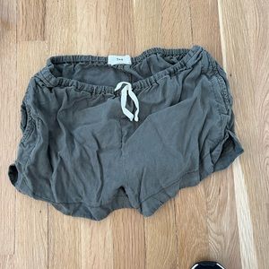 TNA linen shorts green